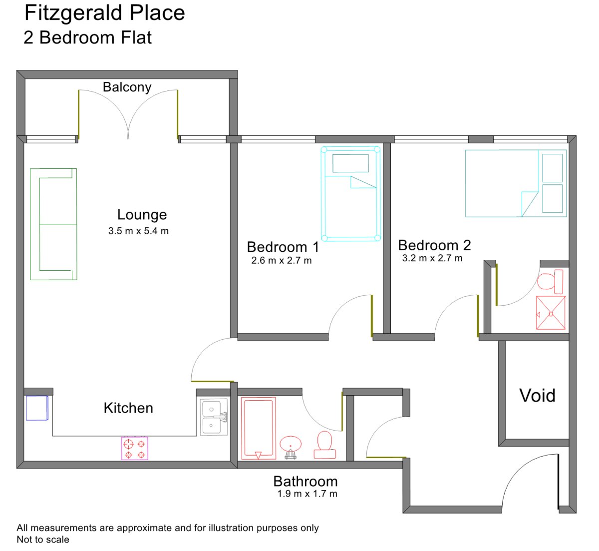 2 Bedrooms Flat to rent in Fitzgerald Place, Cambridge CB4