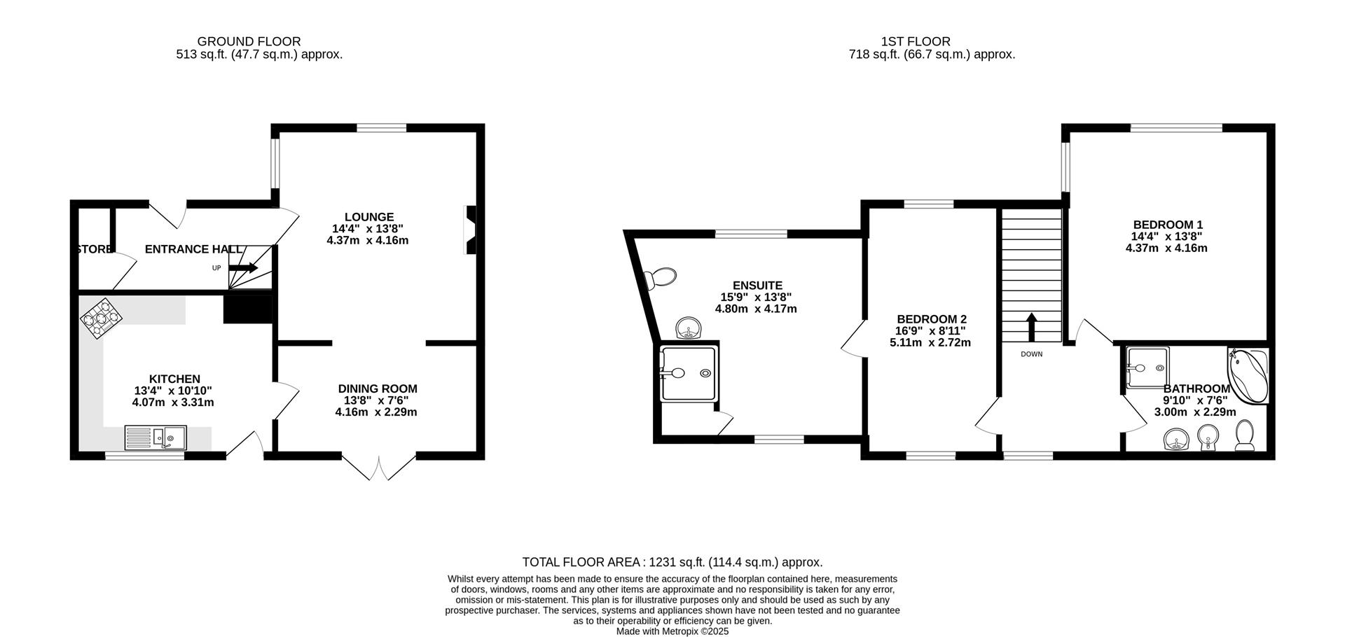 2 The Poplars, Main Road, Chesterfield floorplan