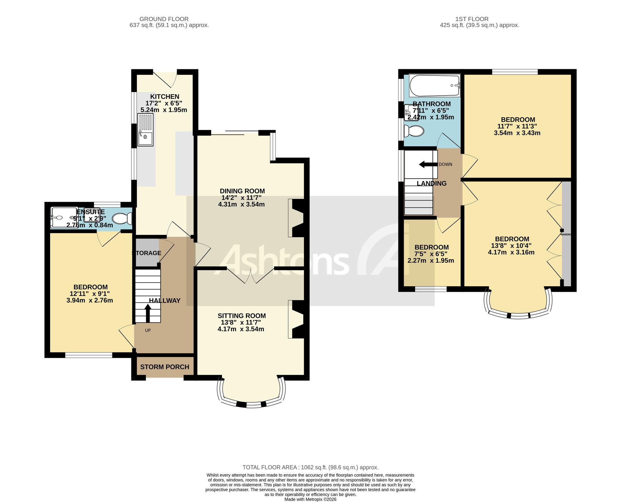 98 Orford Road, Warrington floorplan
