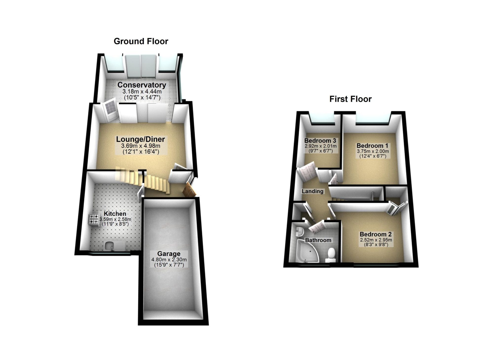 52 Maes Talcen, Bridgend floorplan