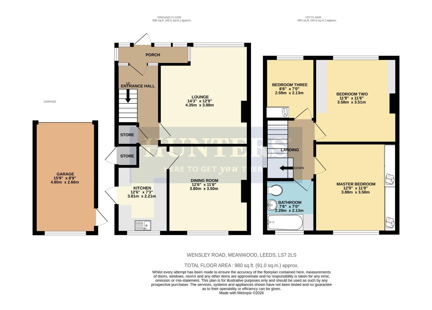 42, Wensley Road, Leeds floorplan