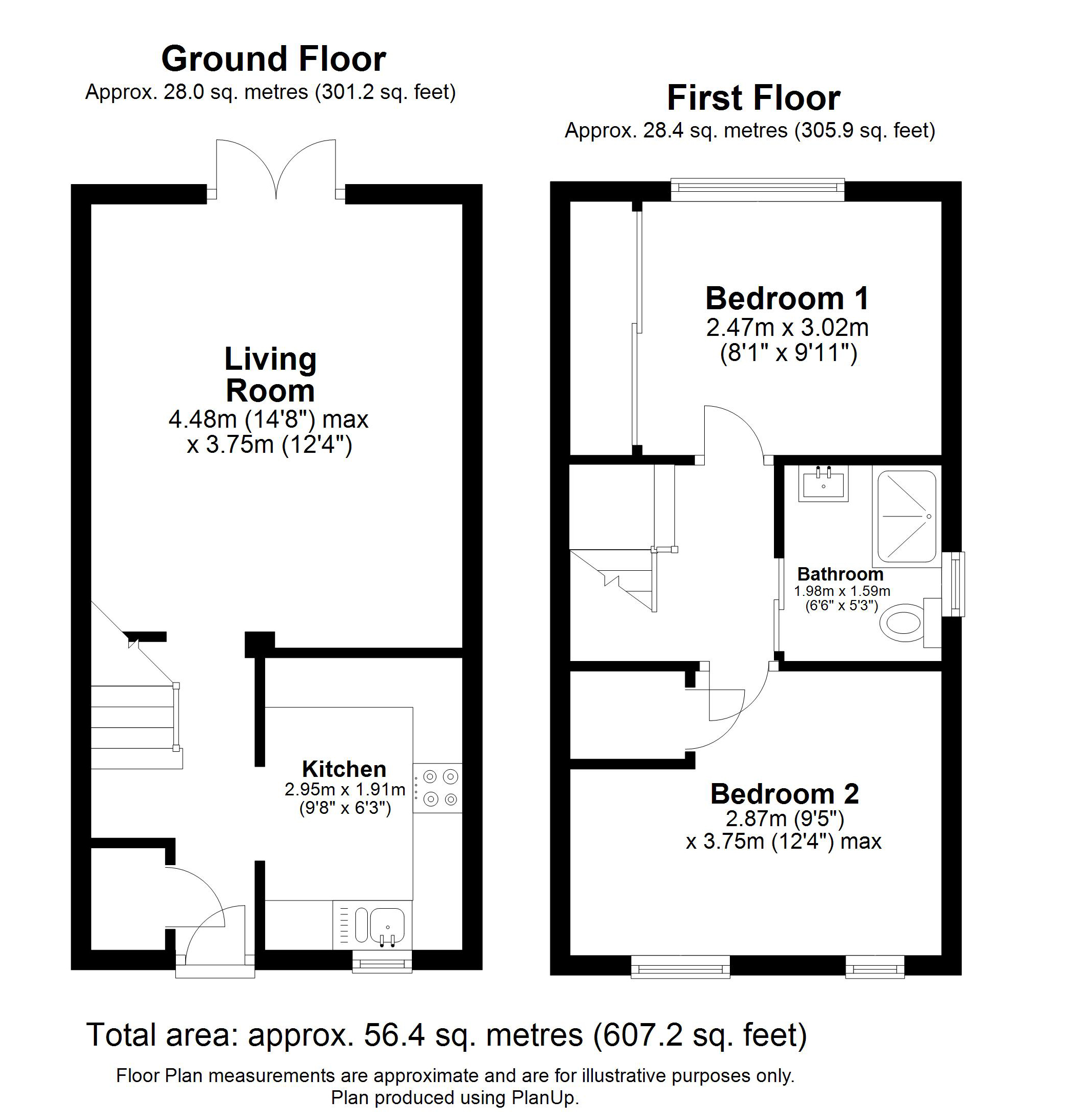 Pewsey Vale, Bracknell, Berkshire RG12, 2 bedroom end terrace house for