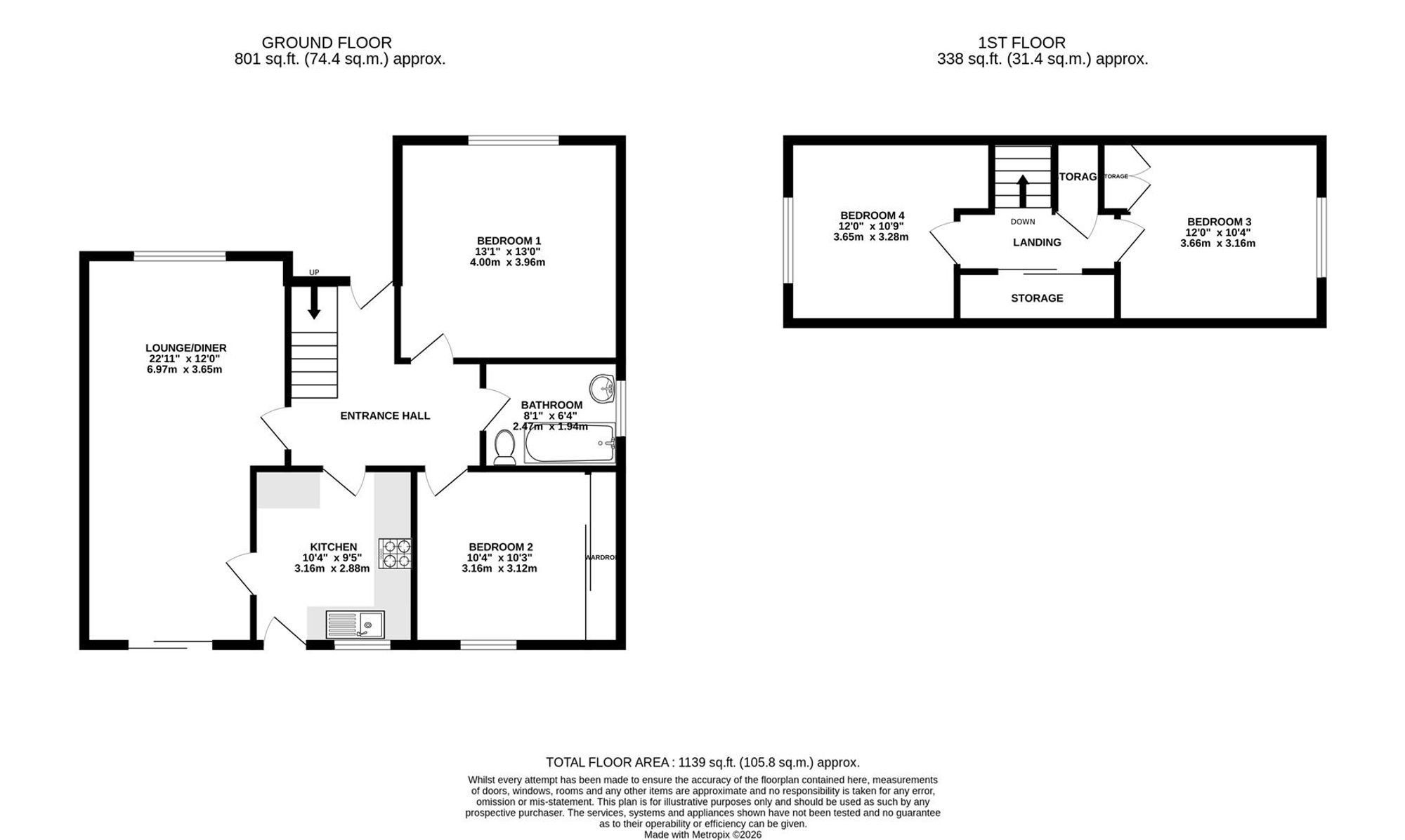 36, Mendip Crescent, Chesterfield floorplan