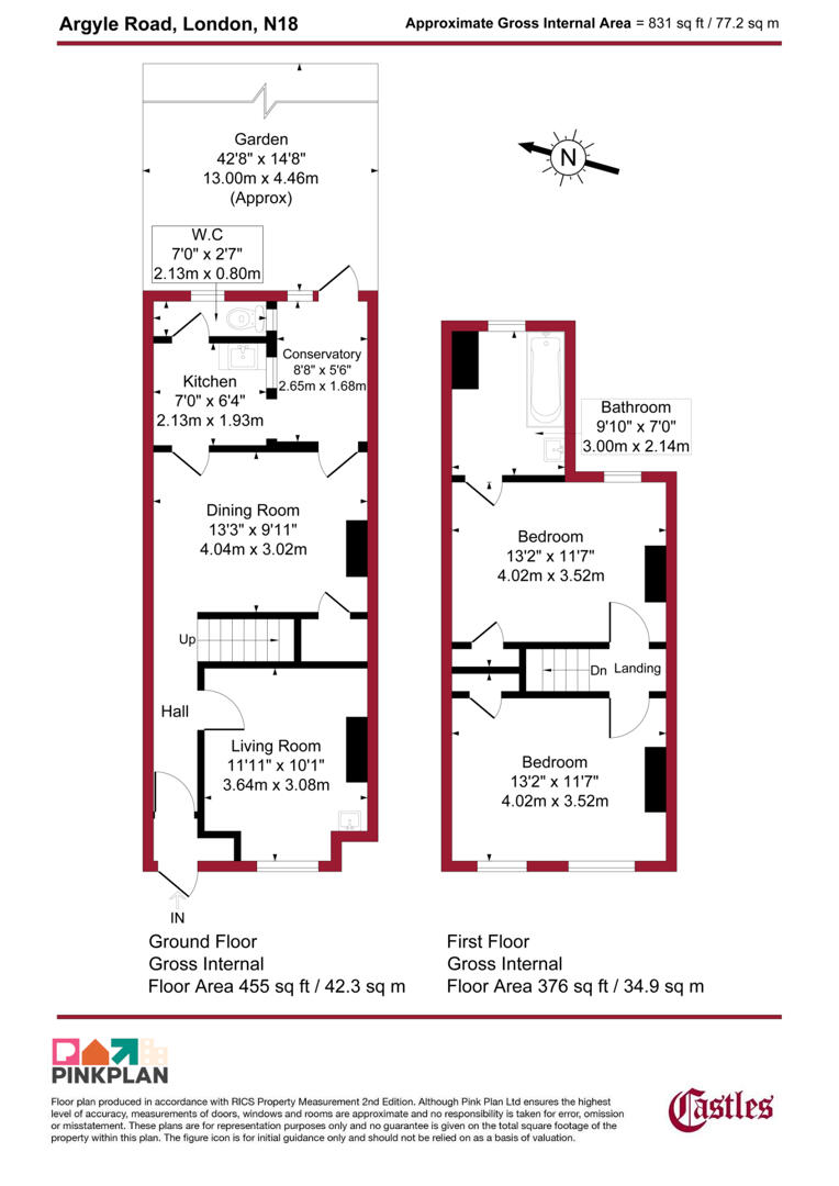 44, Argyle Road, London floorplan