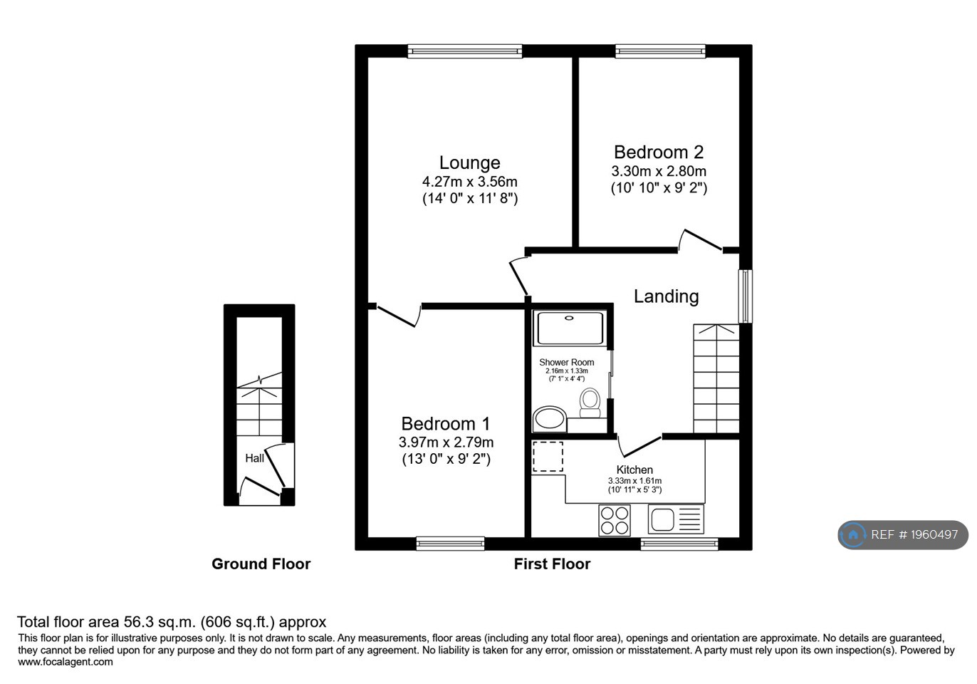 A Hawthorn Road, Ashington floorplan