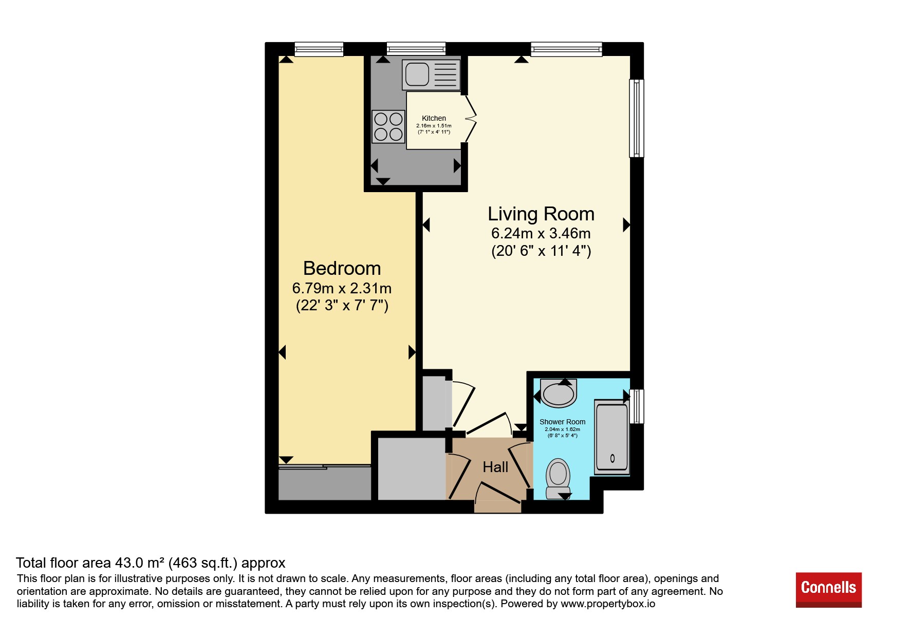 Flat 12, 20, Horn Cross Road, Plymouth floorplan