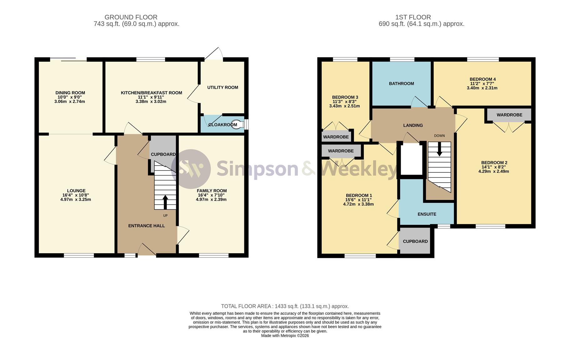 1, Lowry Close, Wellingborough floorplan