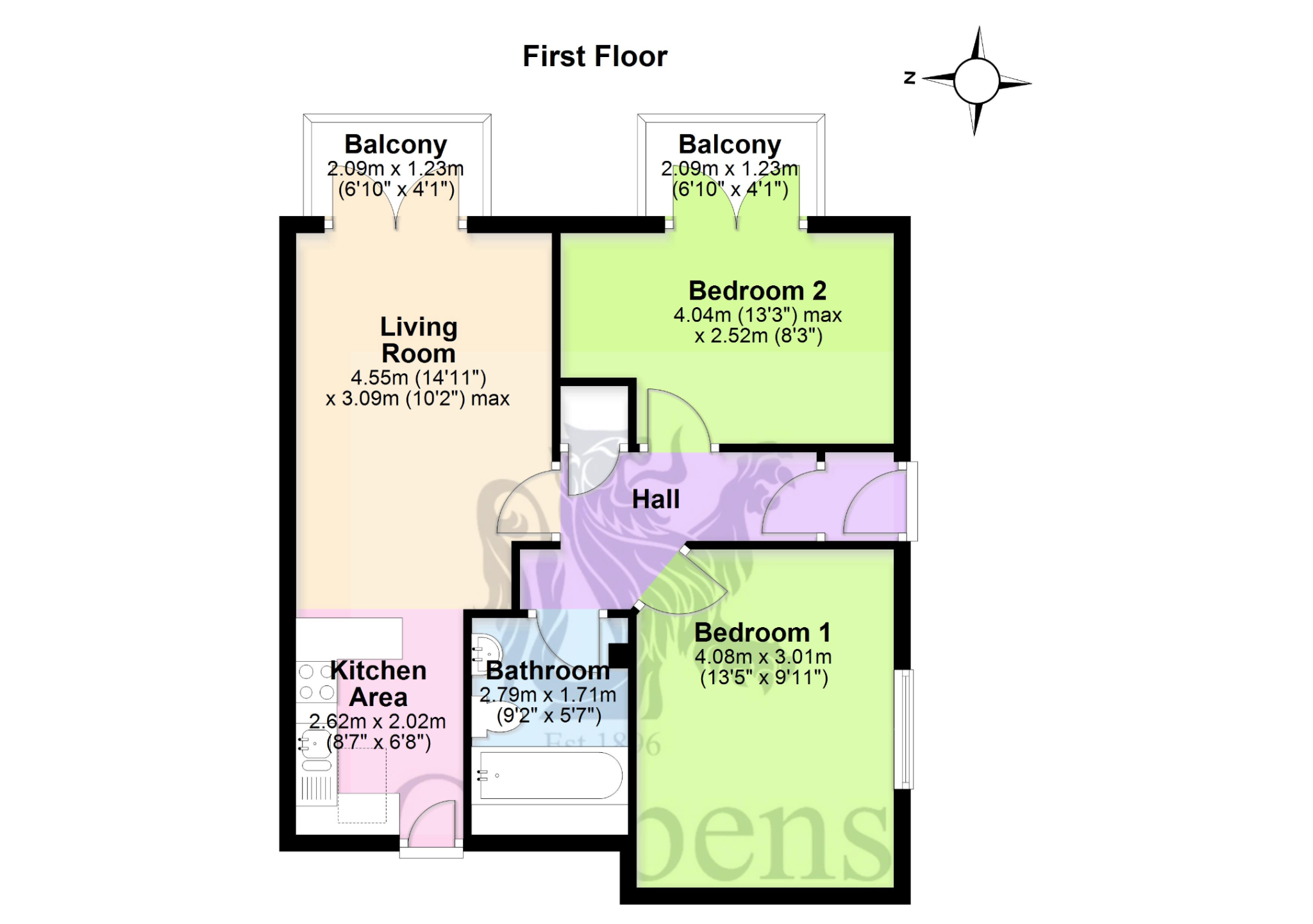 3 Seashells, 7 Burlington Road, Swanage floorplan