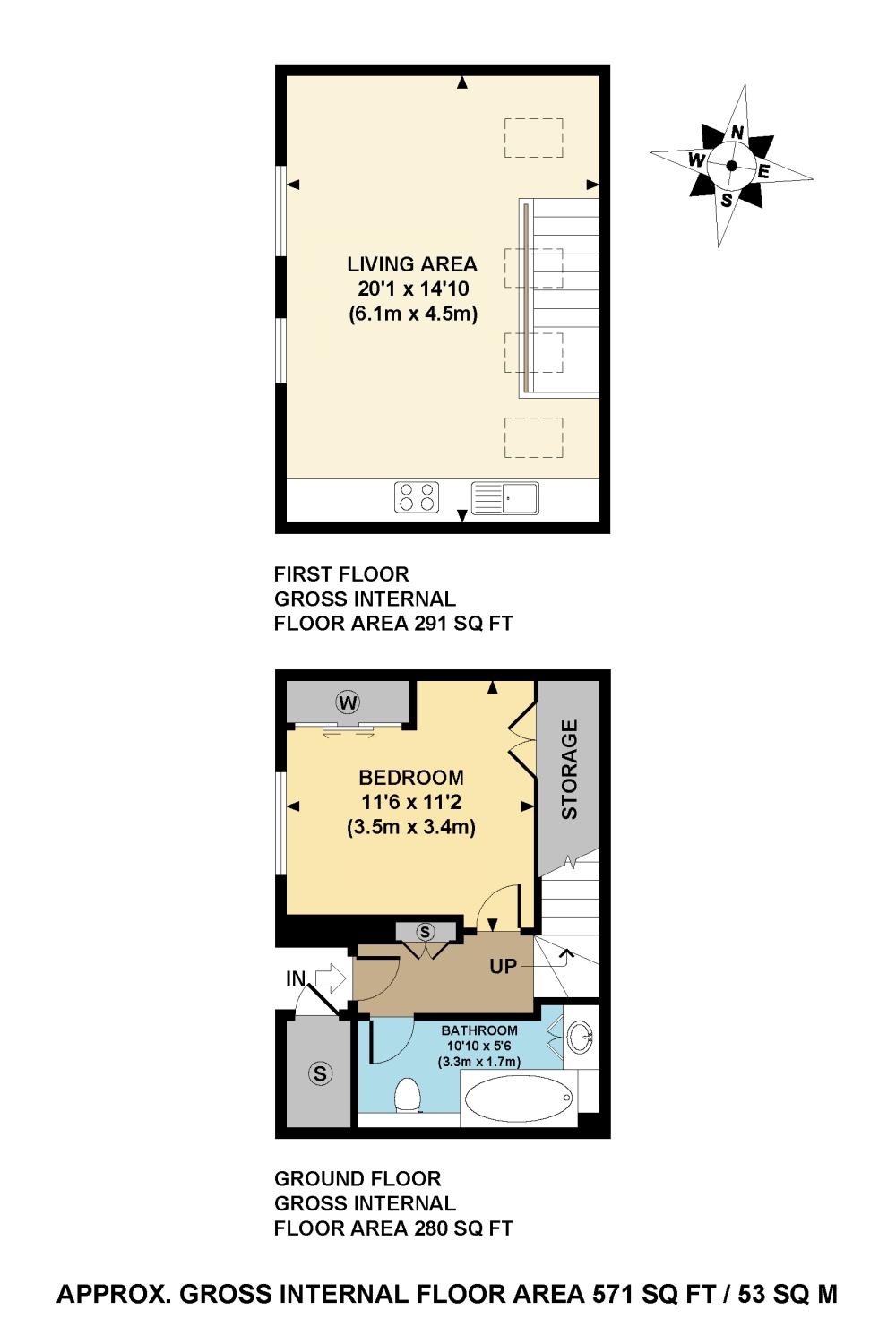1A, Alloway Road, London floorplan