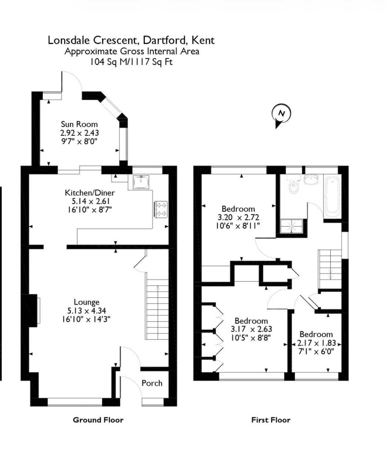 17, Lonsdale Crescent, Dartford floorplan