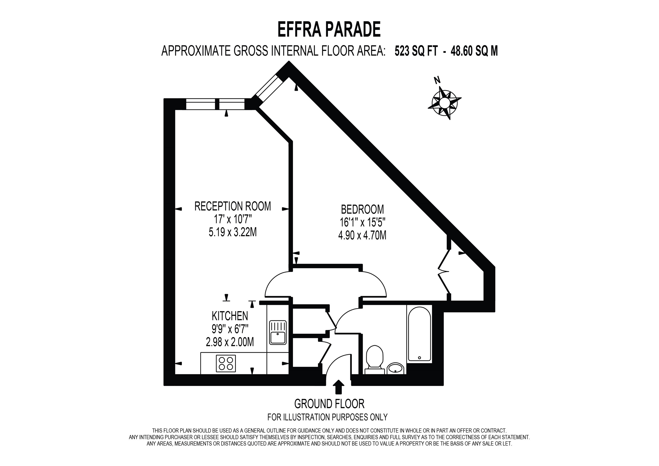 Flat 13, 39, Effra Parade, London floorplan