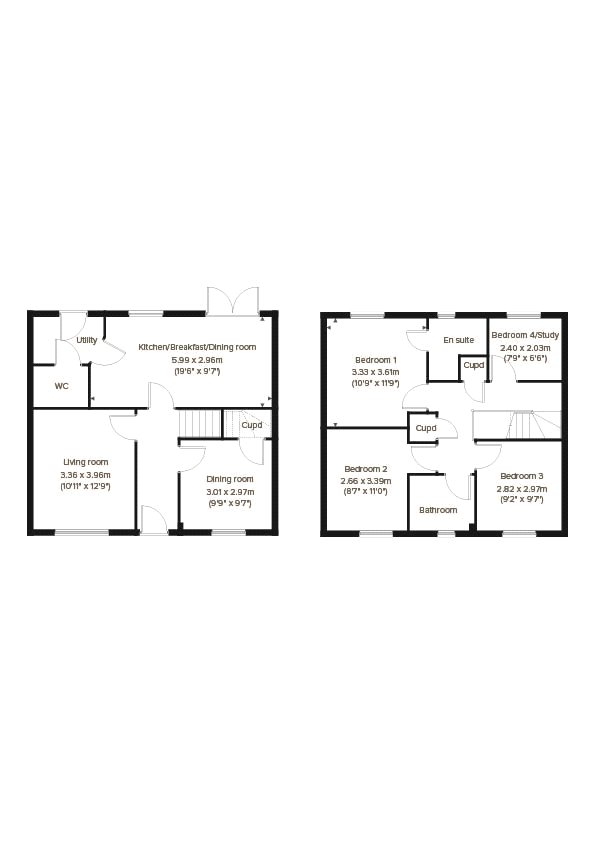 Plot 131 The Chedworth Mill Gardens,, Plot 131 The Chedworth Mill Gardens, Cullompton floorplan