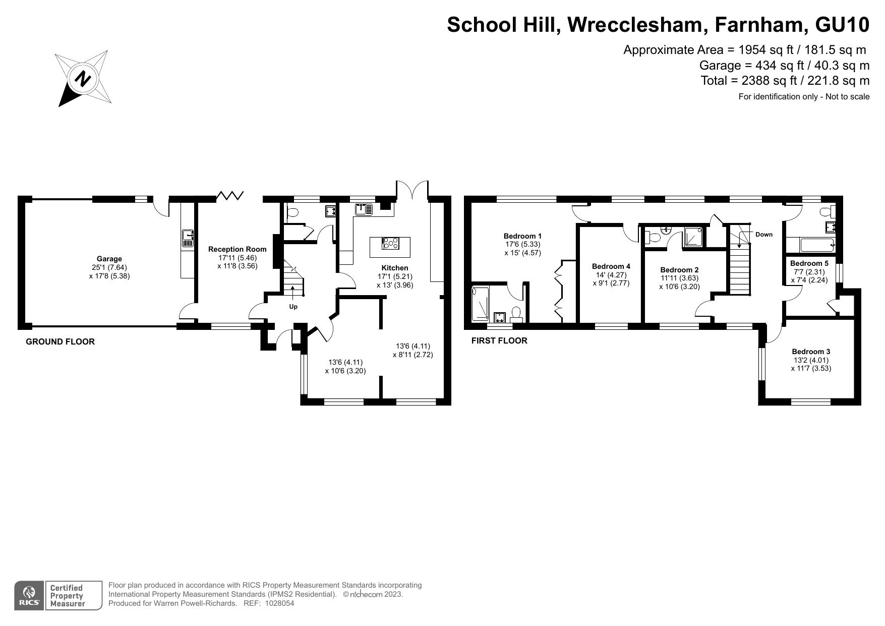 School Hill, Wrecclesham, Farnham GU10, 5 bedroom detached house for