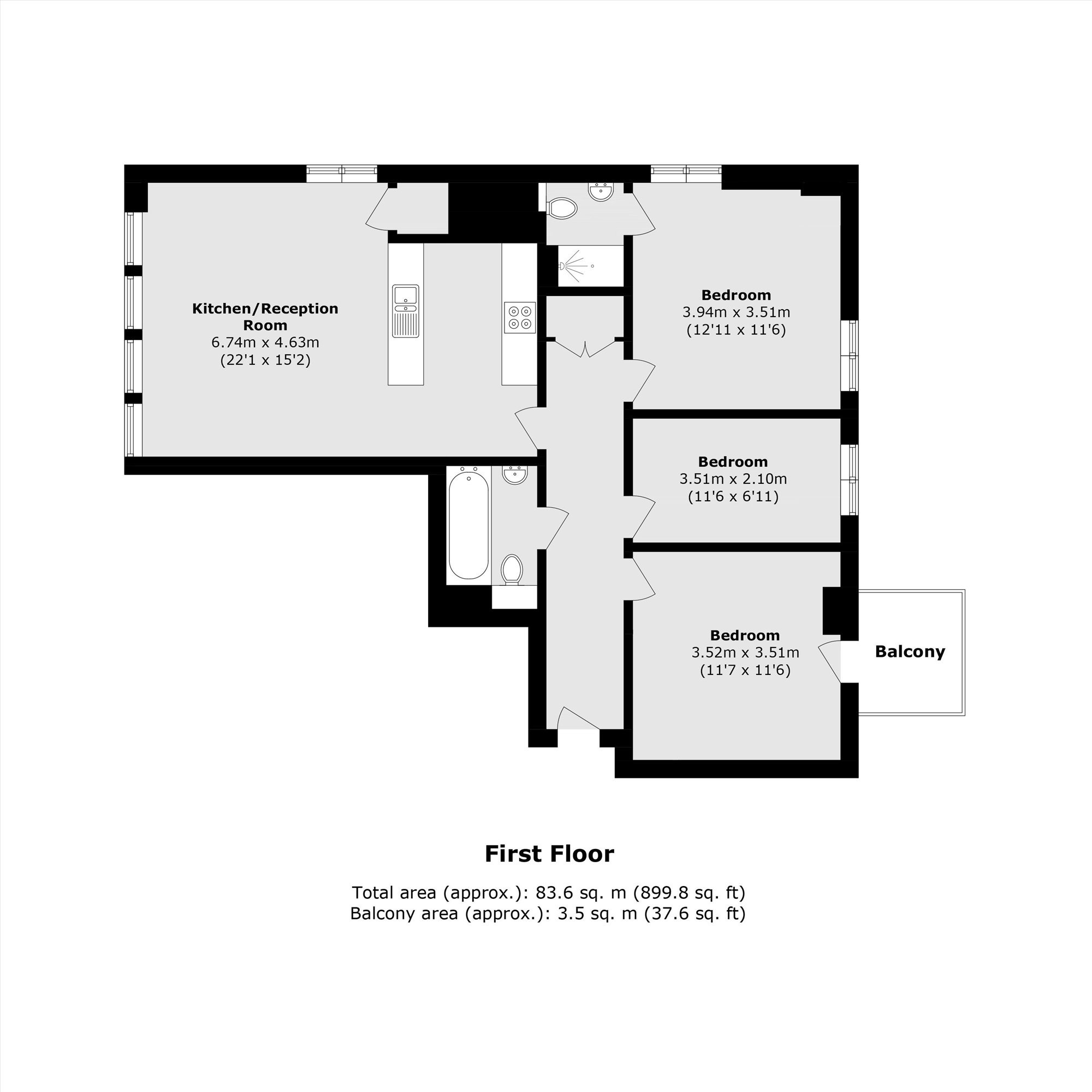 Flat 1, Sweeps Building, 34, Leather Lane, London floorplan