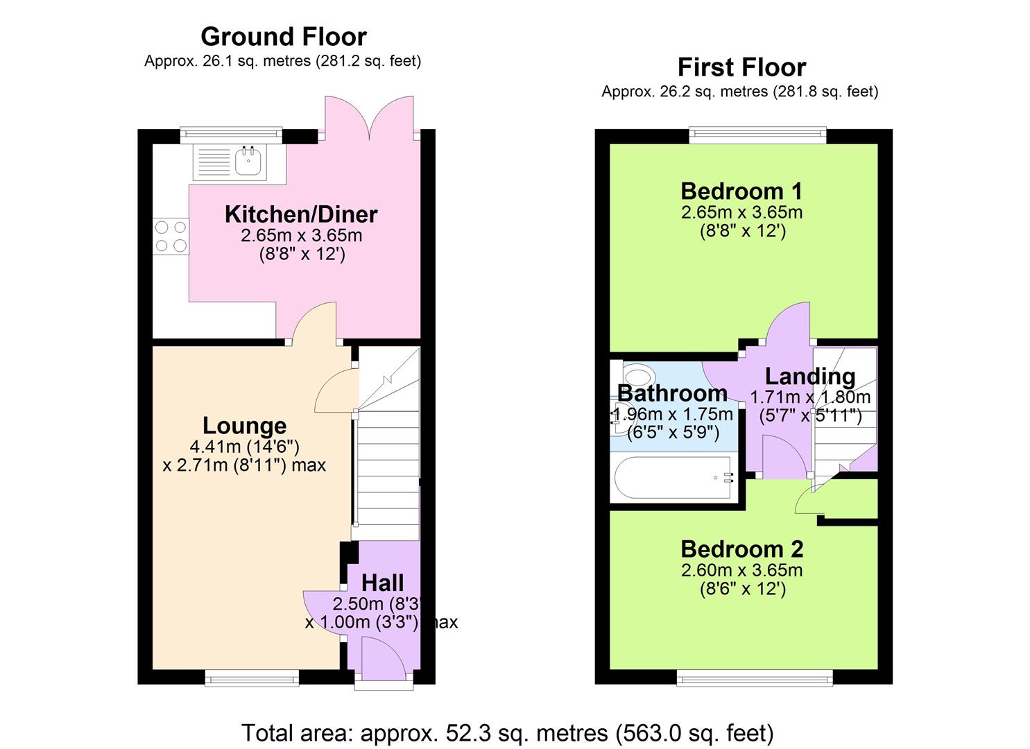 2 Bedrooms Terraced house for sale in Herons Court, West Bridgford, Nottingham NG2