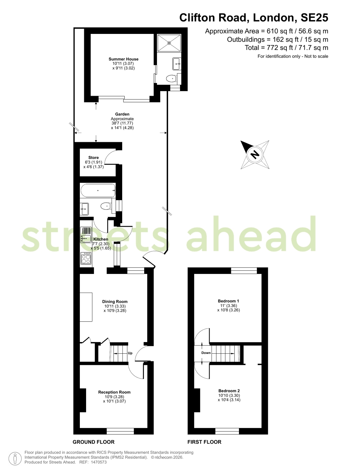 134, Clifton Road, London floorplan