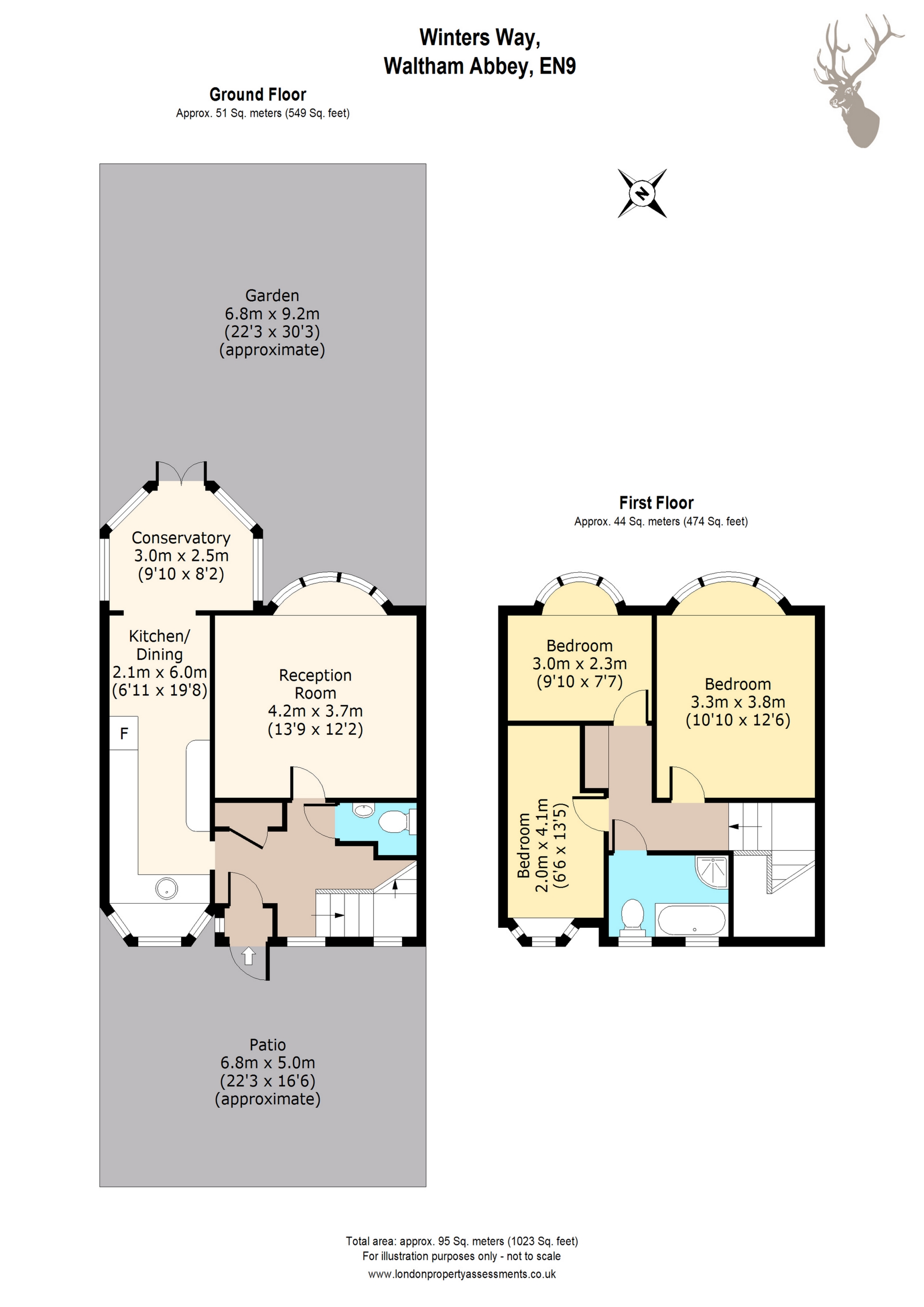 3 Bedrooms Terraced house for sale in Winters Way, Waltham Abbey EN9