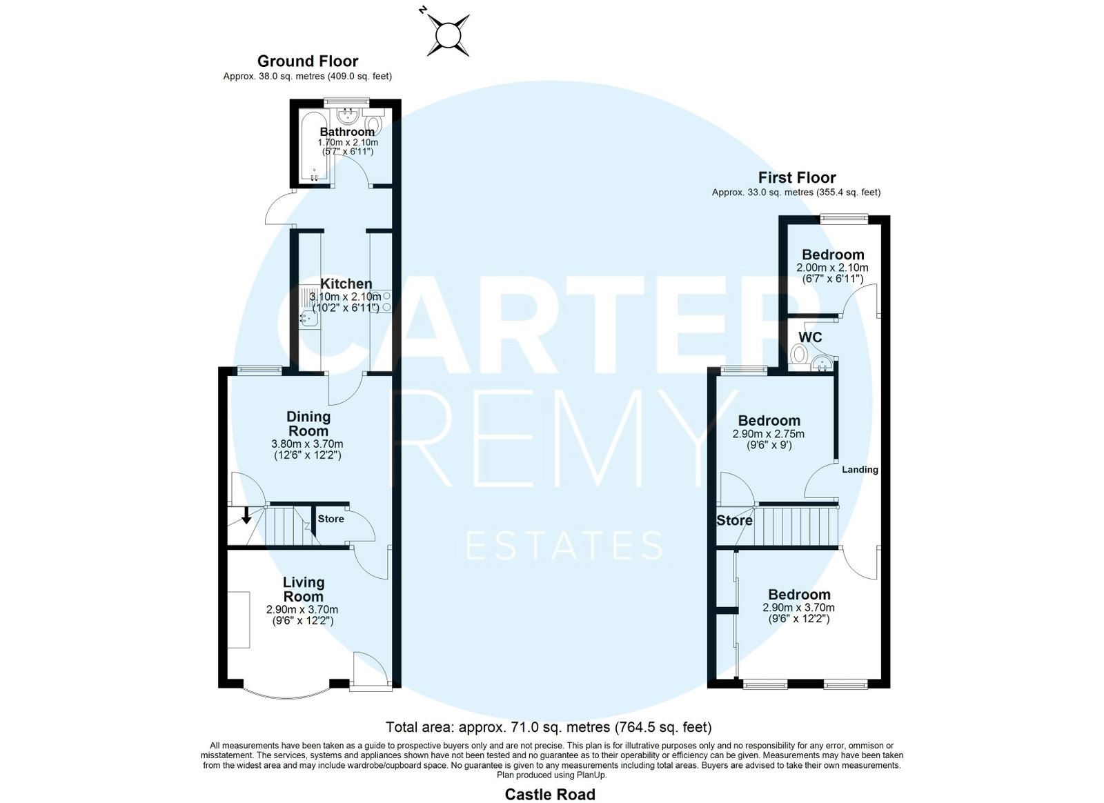 16, Castle Road, Grays floorplan