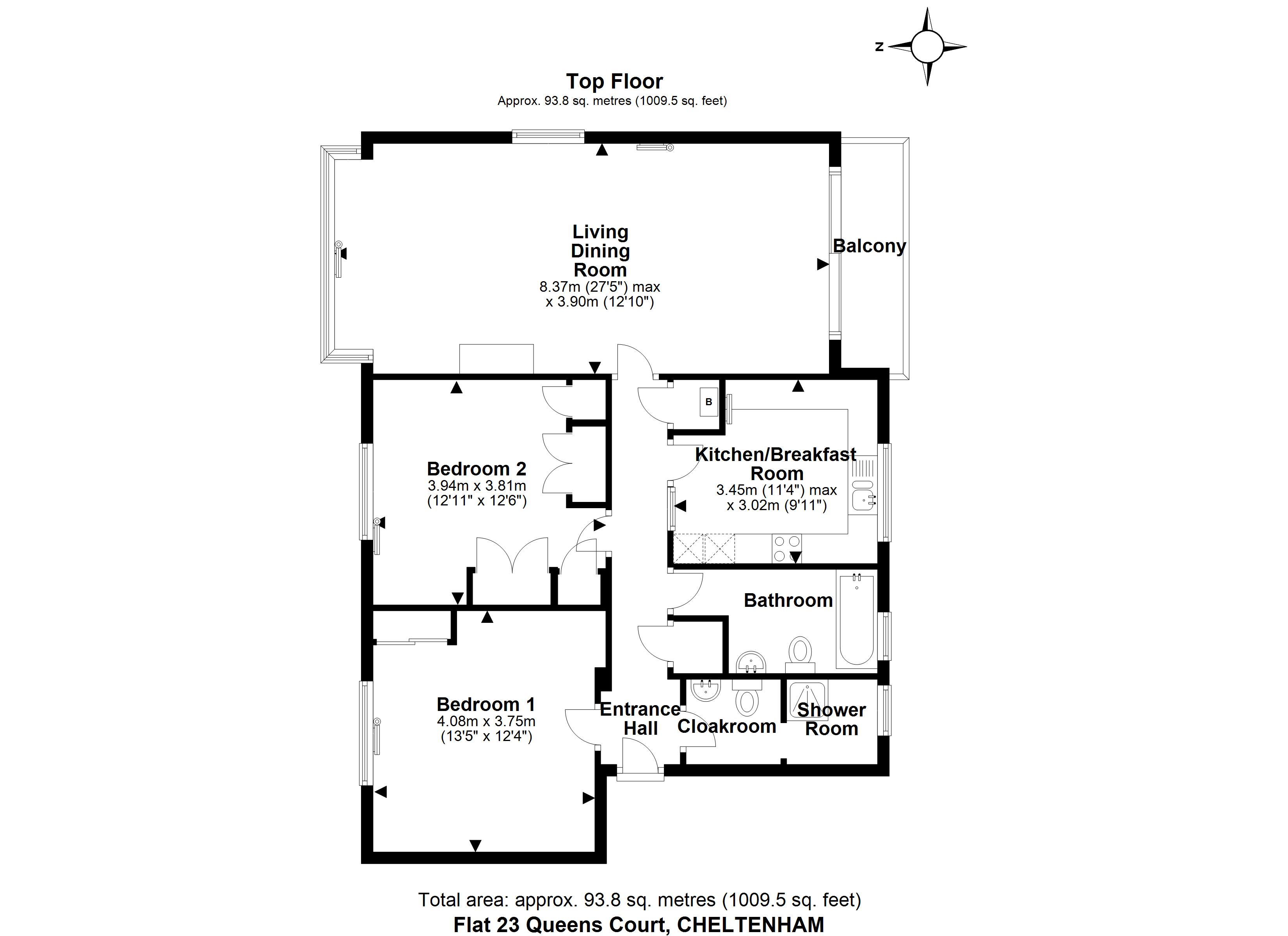 2 Bedrooms Flat for sale in Queens Court, Queens Road, Cheltenham GL50