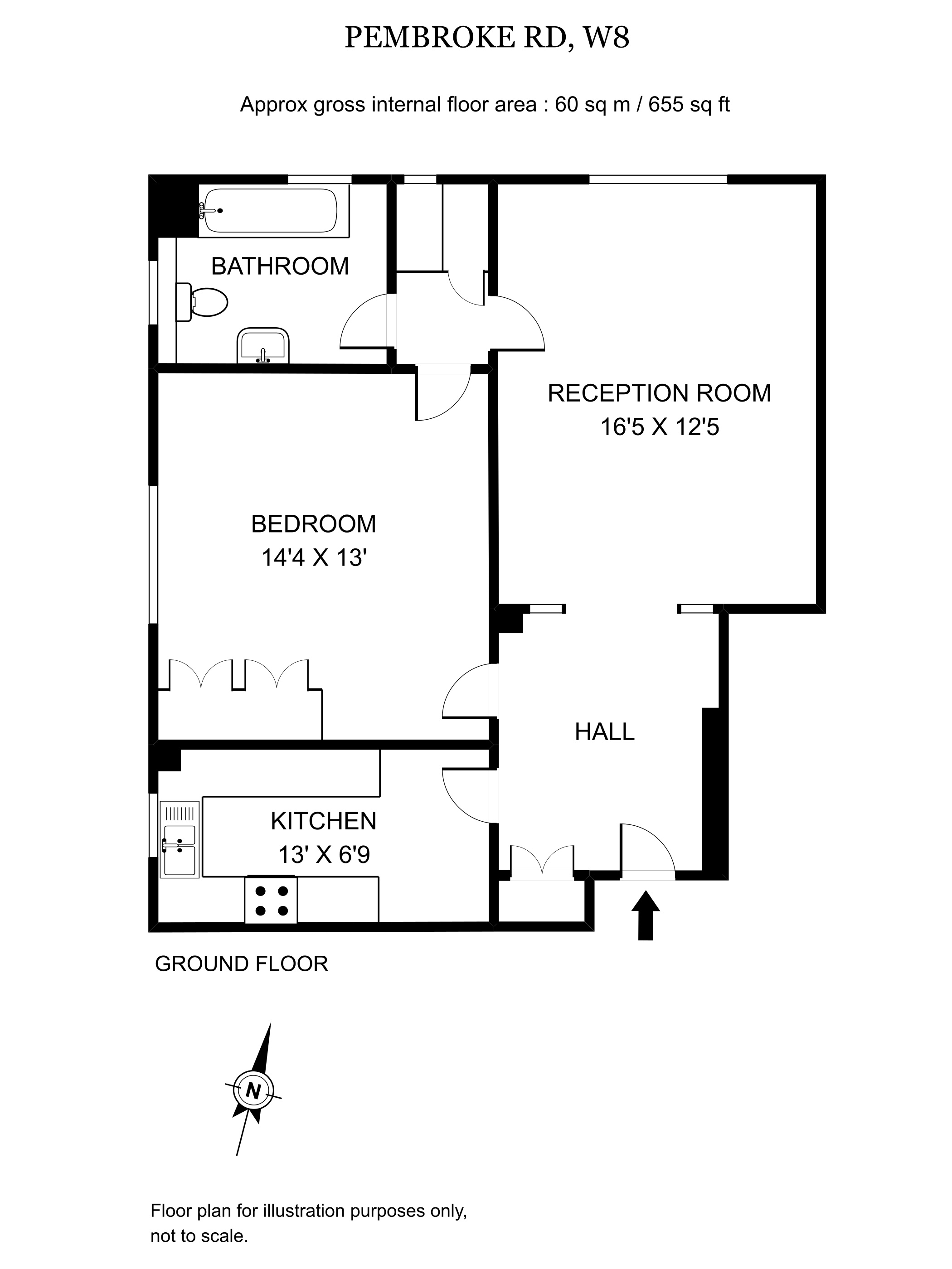 1 Bedrooms Flat to rent in Pembroke Road, London W8