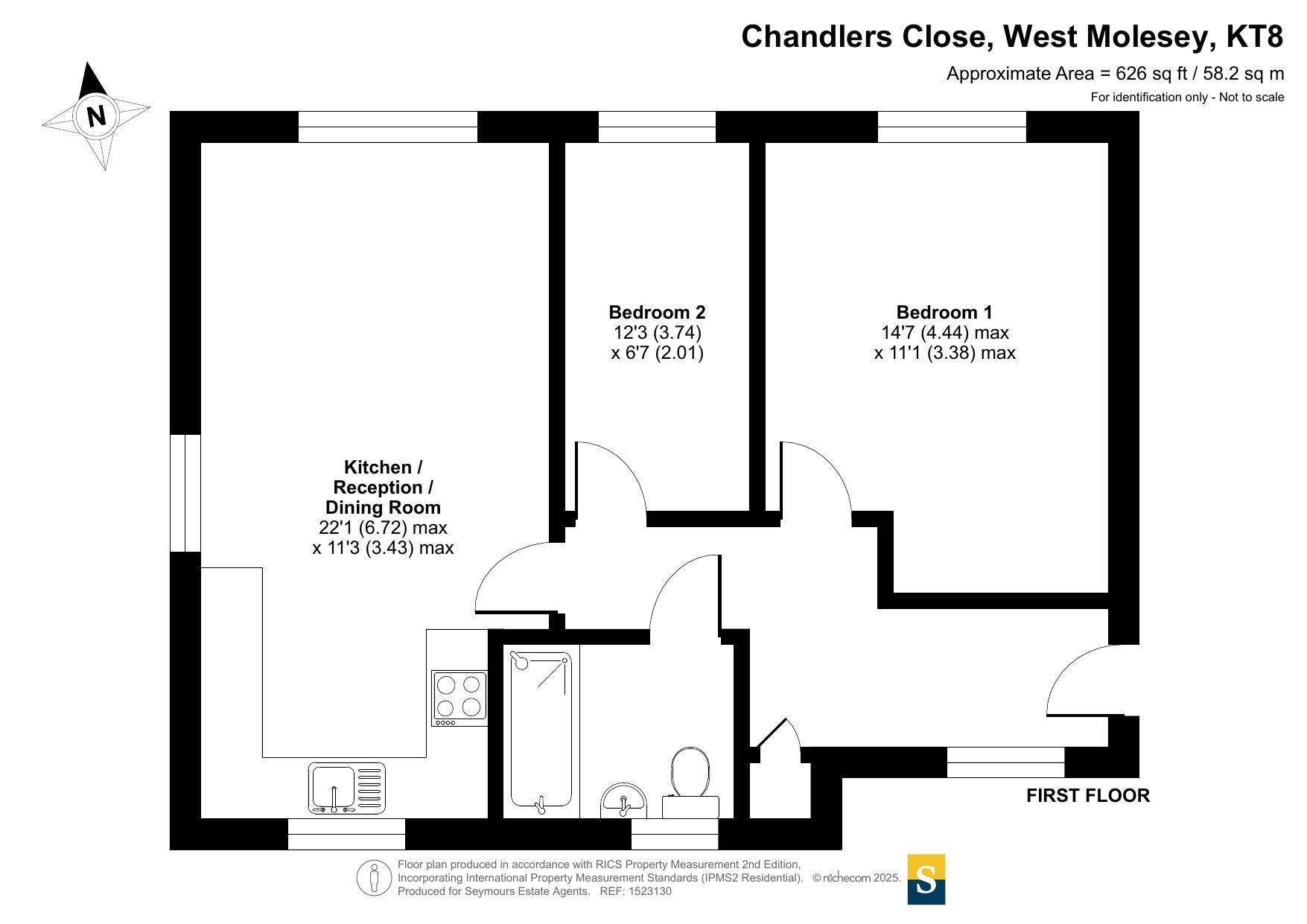 4, Chandlers Close, West Molesey floorplan