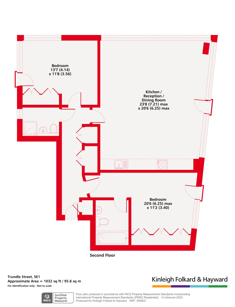Flat 5 The Lantern, 1, Trundle Street, London floorplan