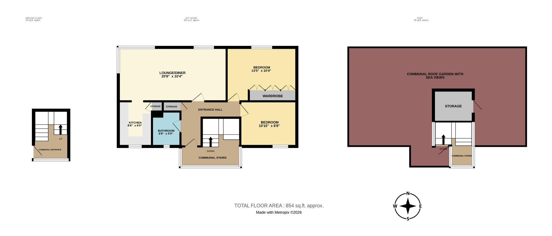 Flat 8, Viceroy Court, 144 Chalkwell Avenue, Westcliff-On-Sea floorplan