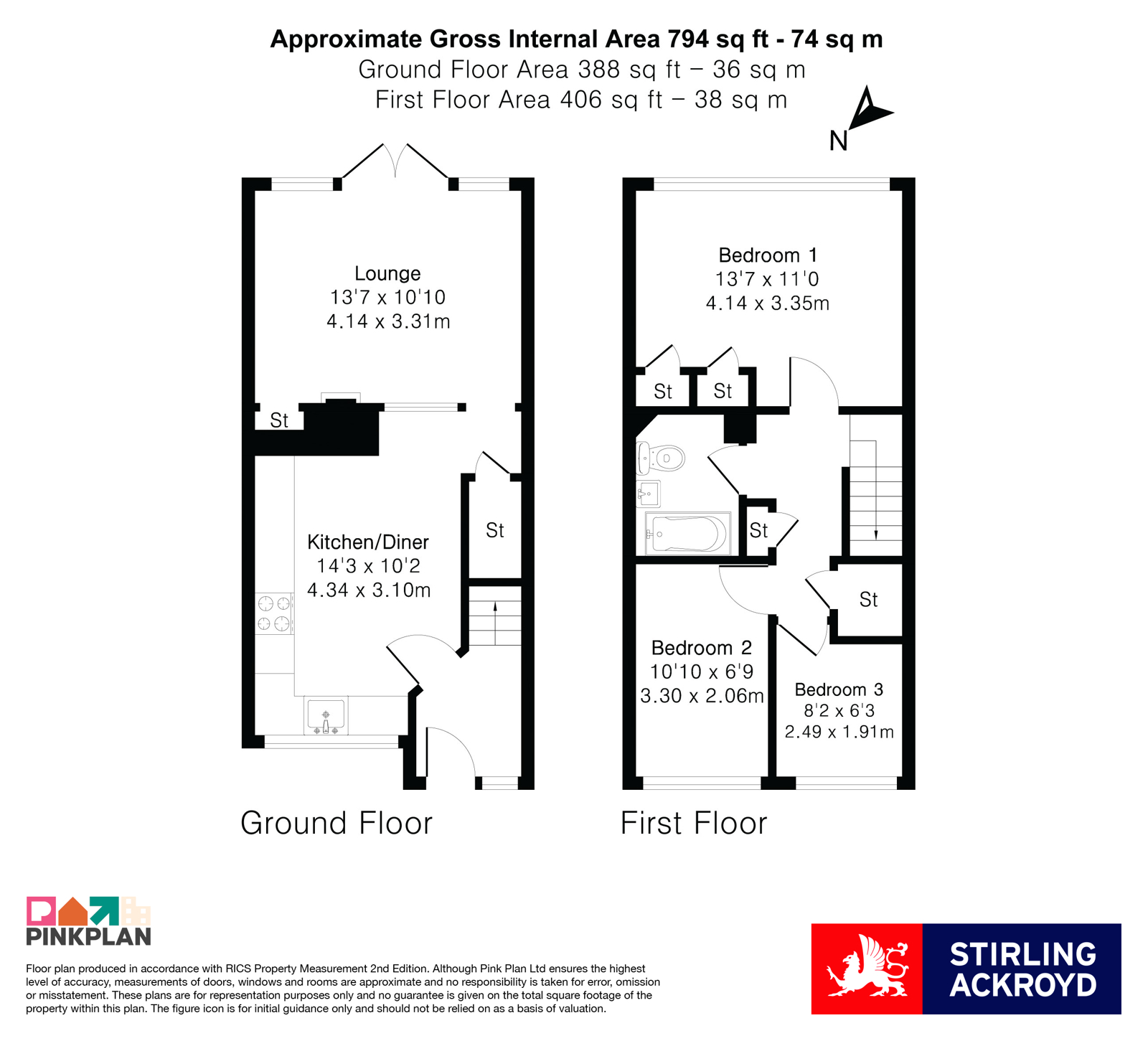 3, Harcourt Close, Surrey floorplan