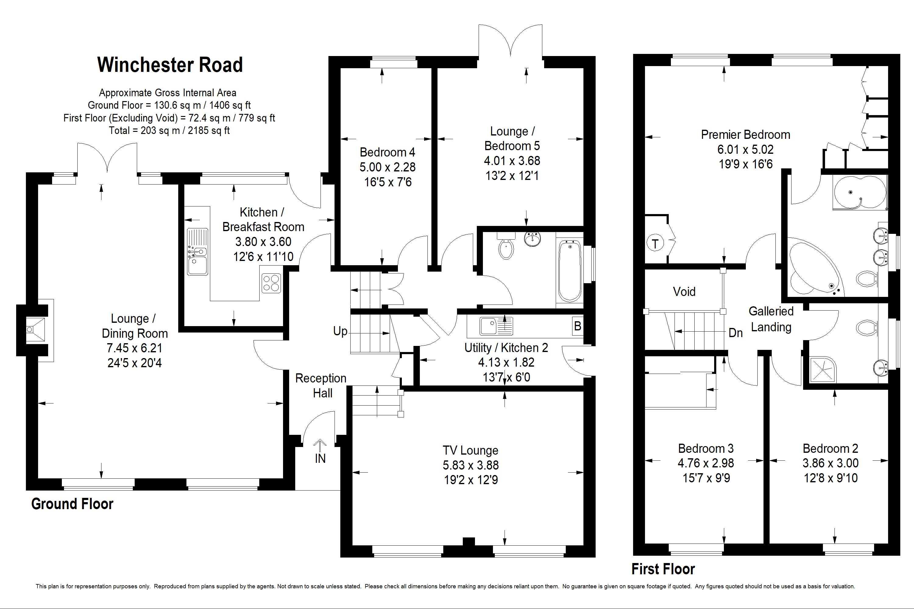 5 Bedrooms Detached house to rent in Winchester Road, Four Marks, Alton GU34