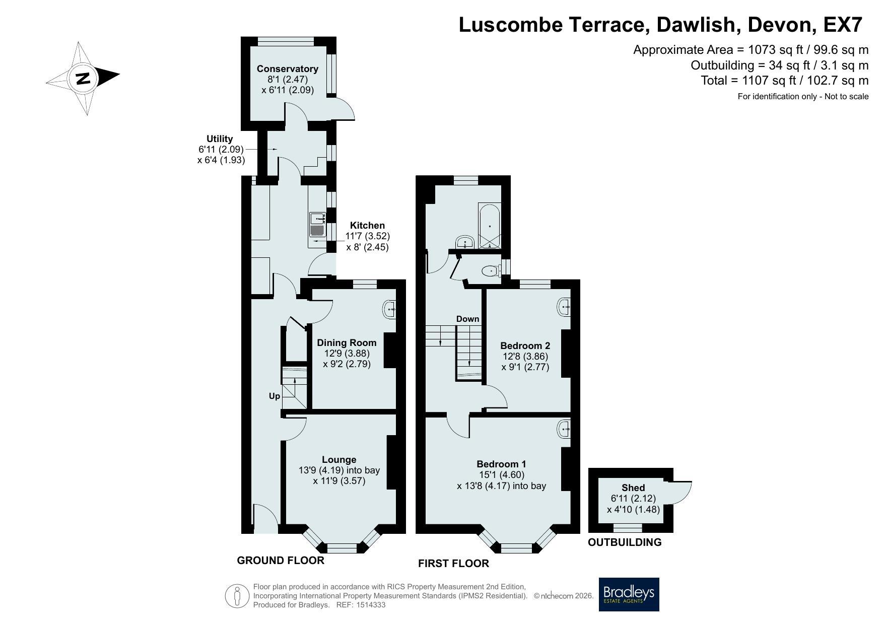 5, Luscombe Terrace, Devon floorplan