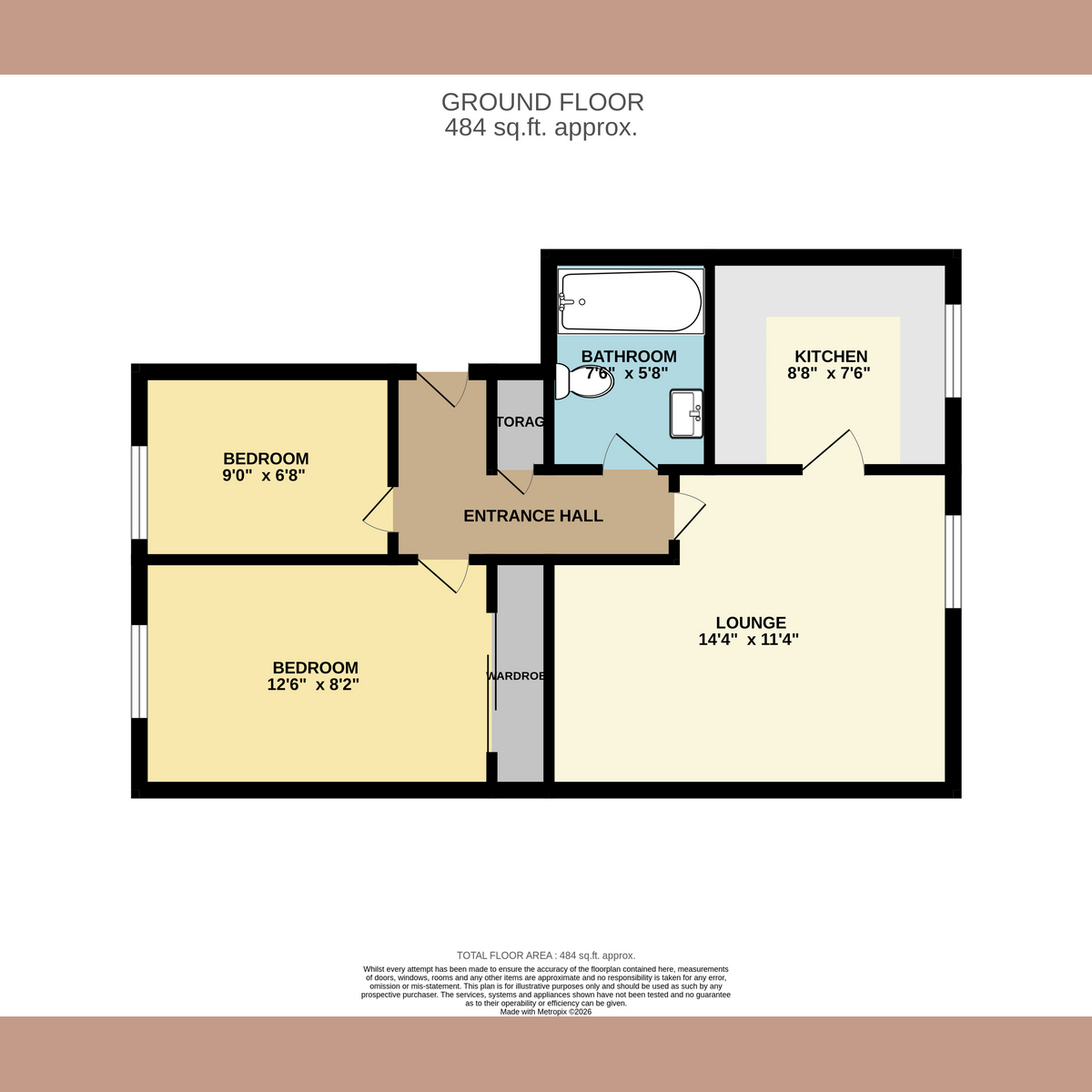 Flat Flat 57, Saxon Court, London Road, Benfleet floorplan