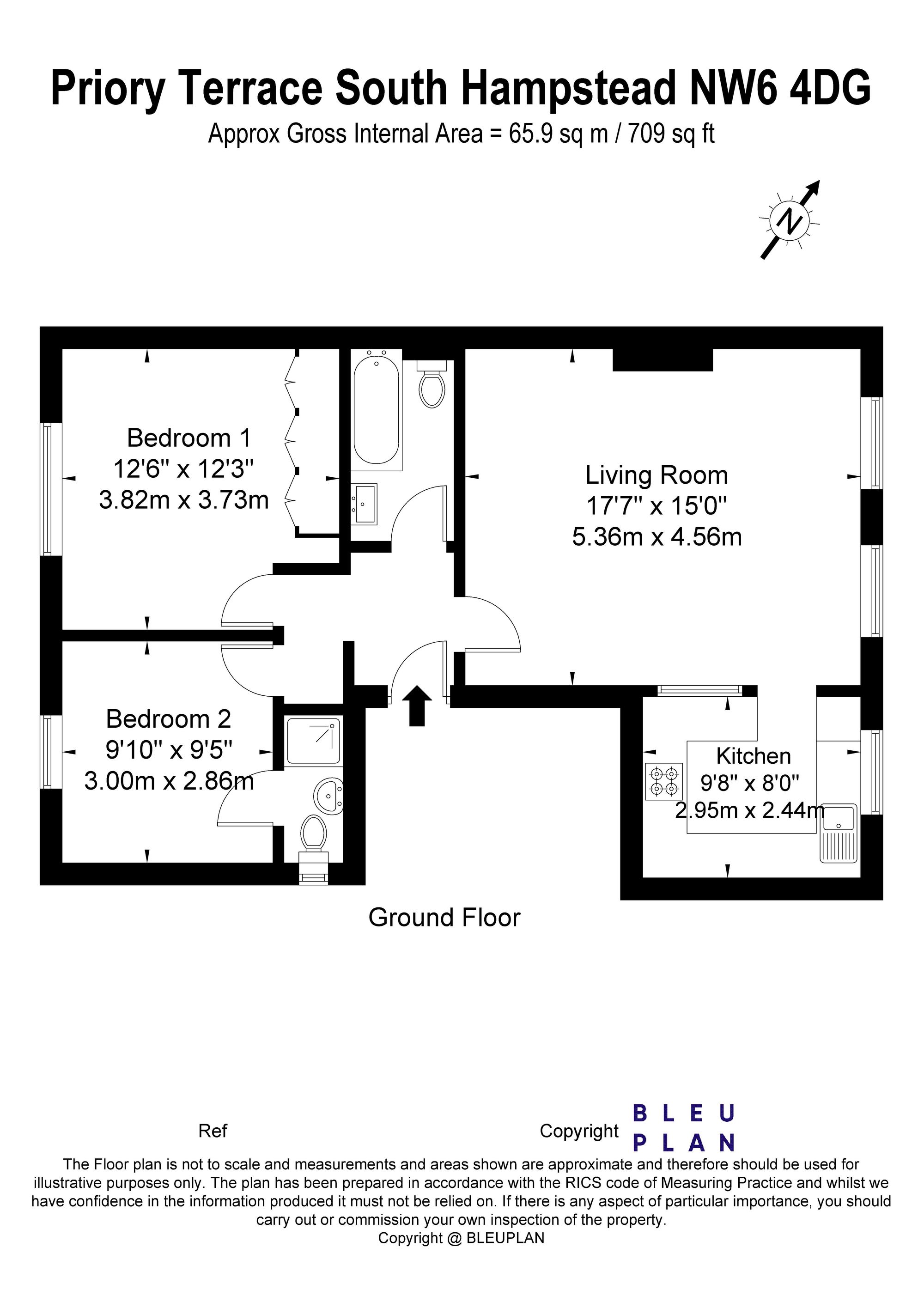 First Floor Flat, 33 Priory Terrace, London floorplan