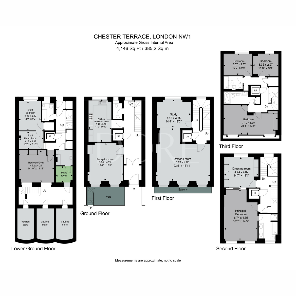 Chester Terrace, London NW1, 6 bedroom terraced house for sale