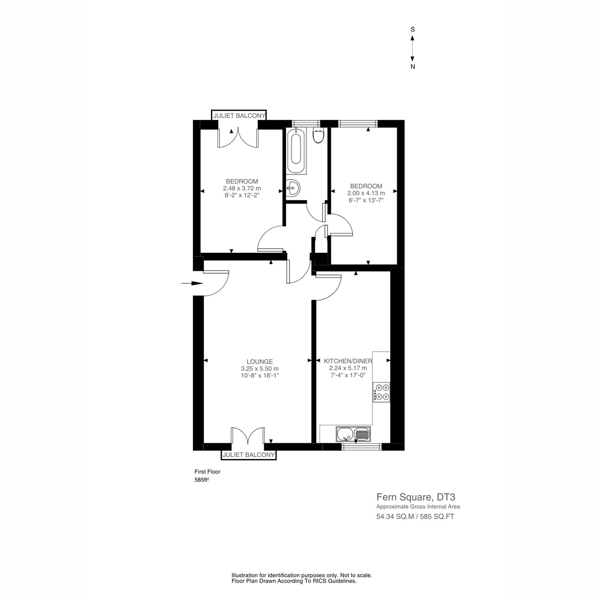 7, Fern Square, Weymouth floorplan