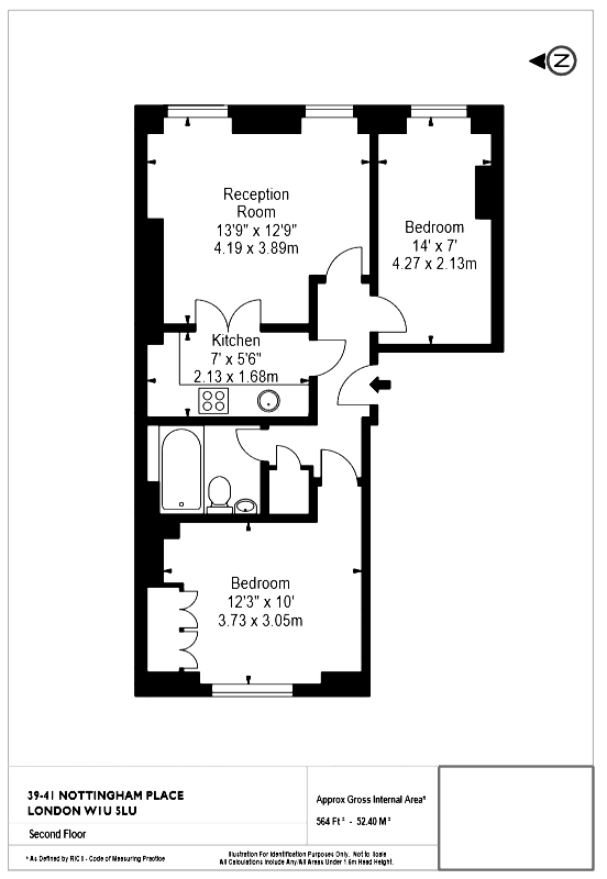 2 Bedrooms Flat to rent in Nottingham Place, London W1U