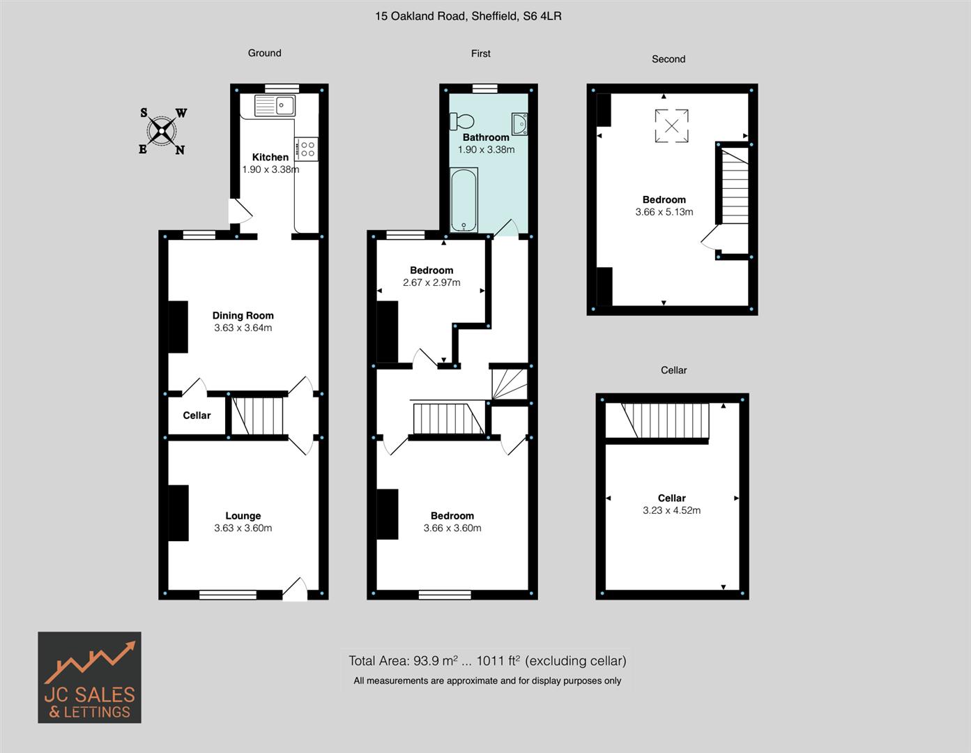 15, Oakland Road, Sheffield floorplan