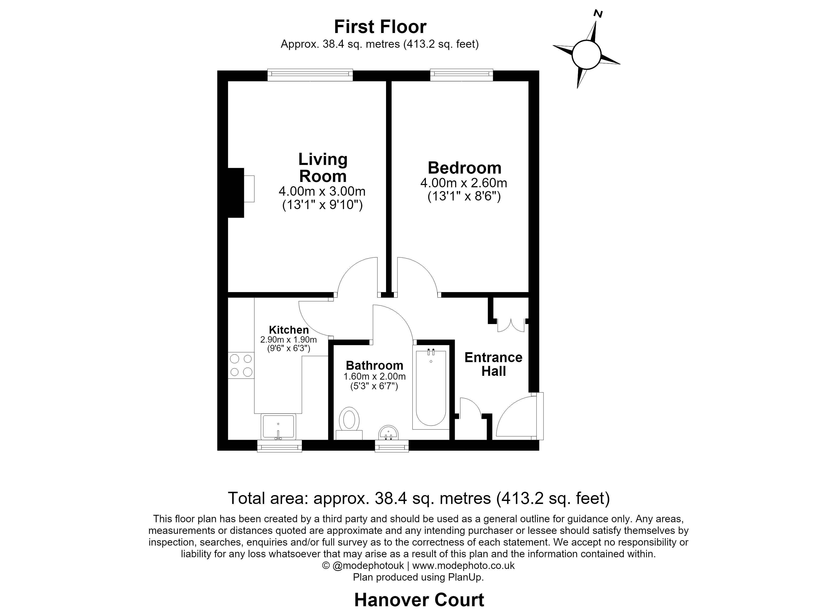 24 Hanover Court, Quaker Lane, Waltham Abbey floorplan