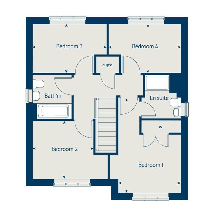 169, Partridge Walk, Stafford floorplan
