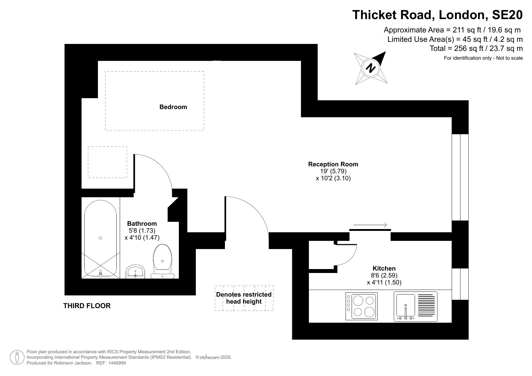 Flat 8, 56, Thicket Road, London floorplan