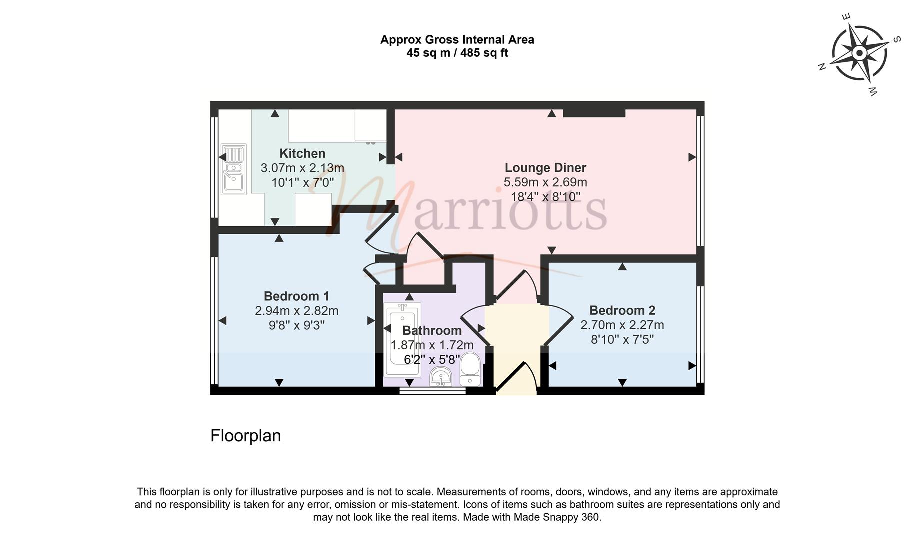 5, Chesterfield Court, Nottingham floorplan