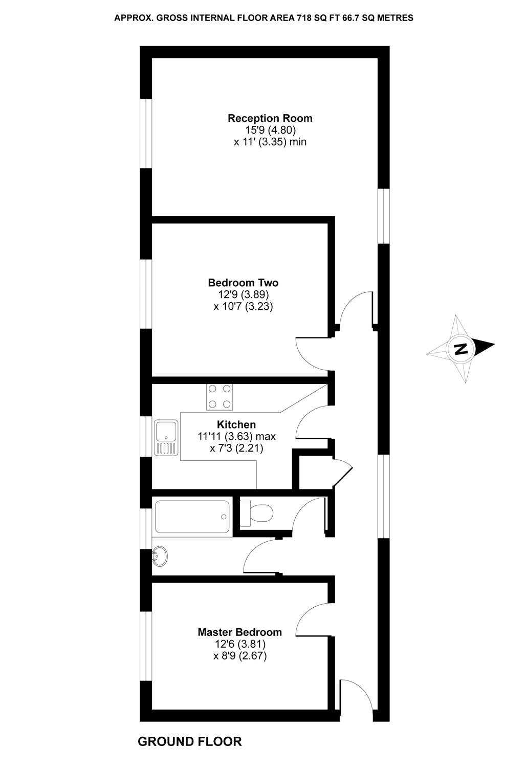 2 Bedrooms Flat to rent in Allison Court, 136 Oxford Road, Reading, Berkshire RG1