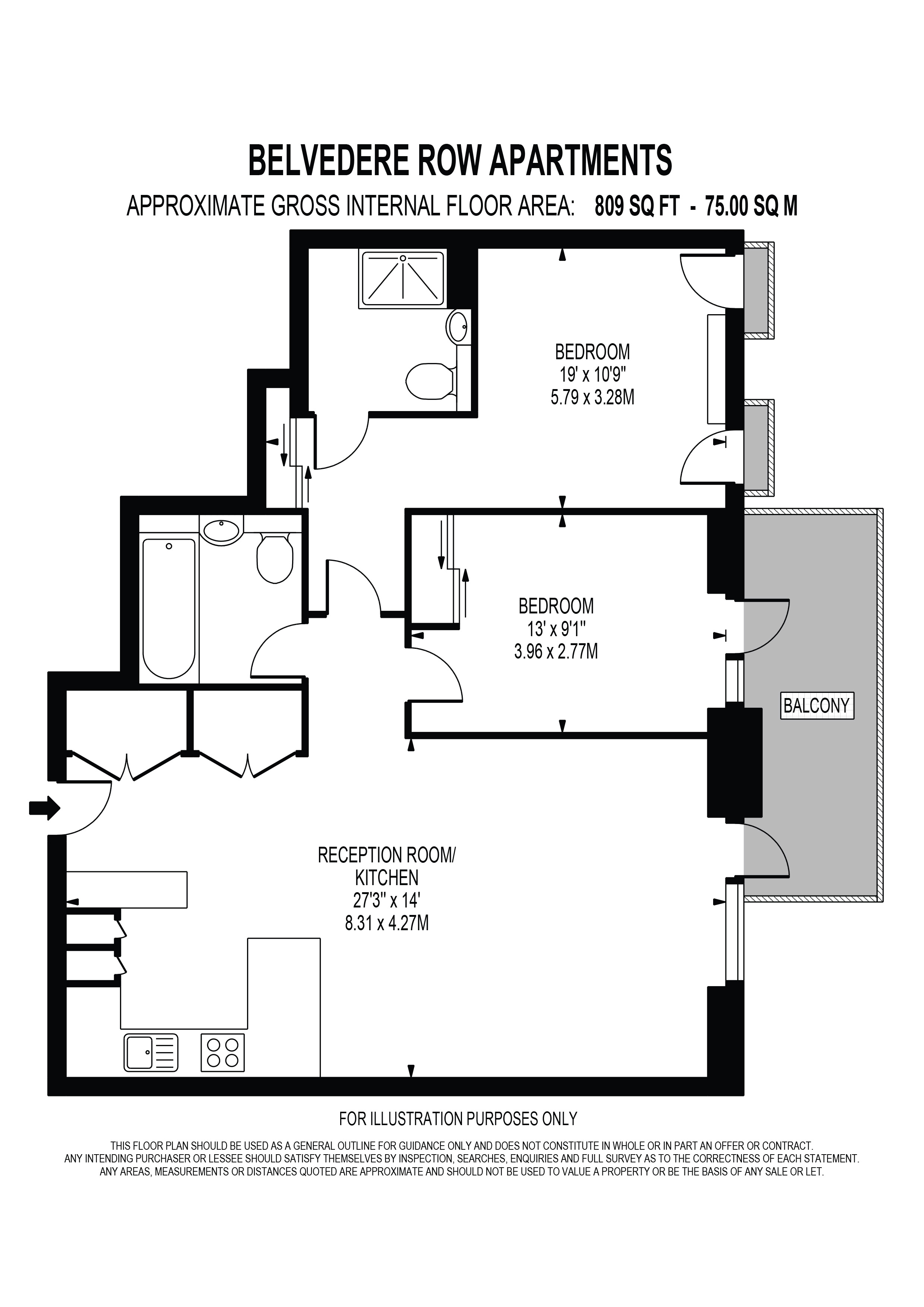 41 Belvedere Row Apartments, Fountain Park Way, London floorplan