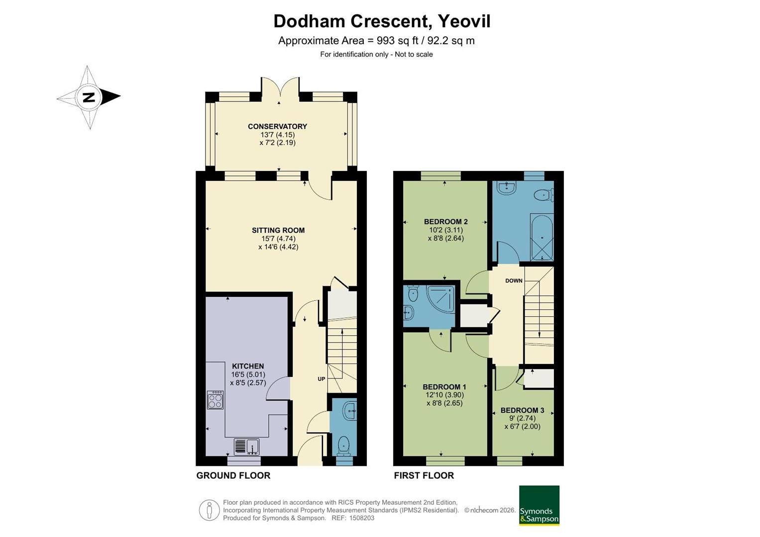 21, Dodham Crescent, Yeovil floorplan