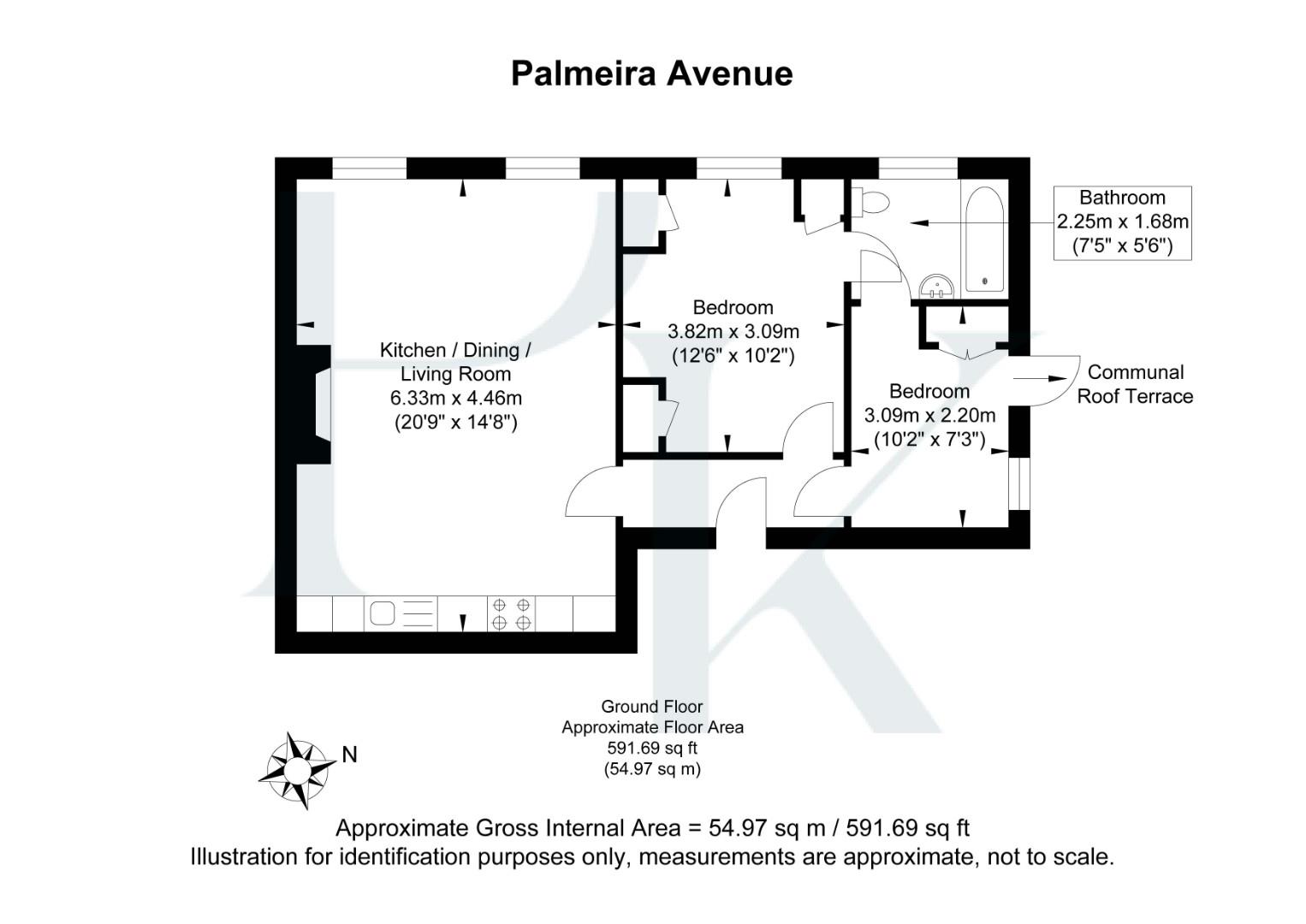 Flat 5, 21, Palmeira Avenue, Hove floorplan