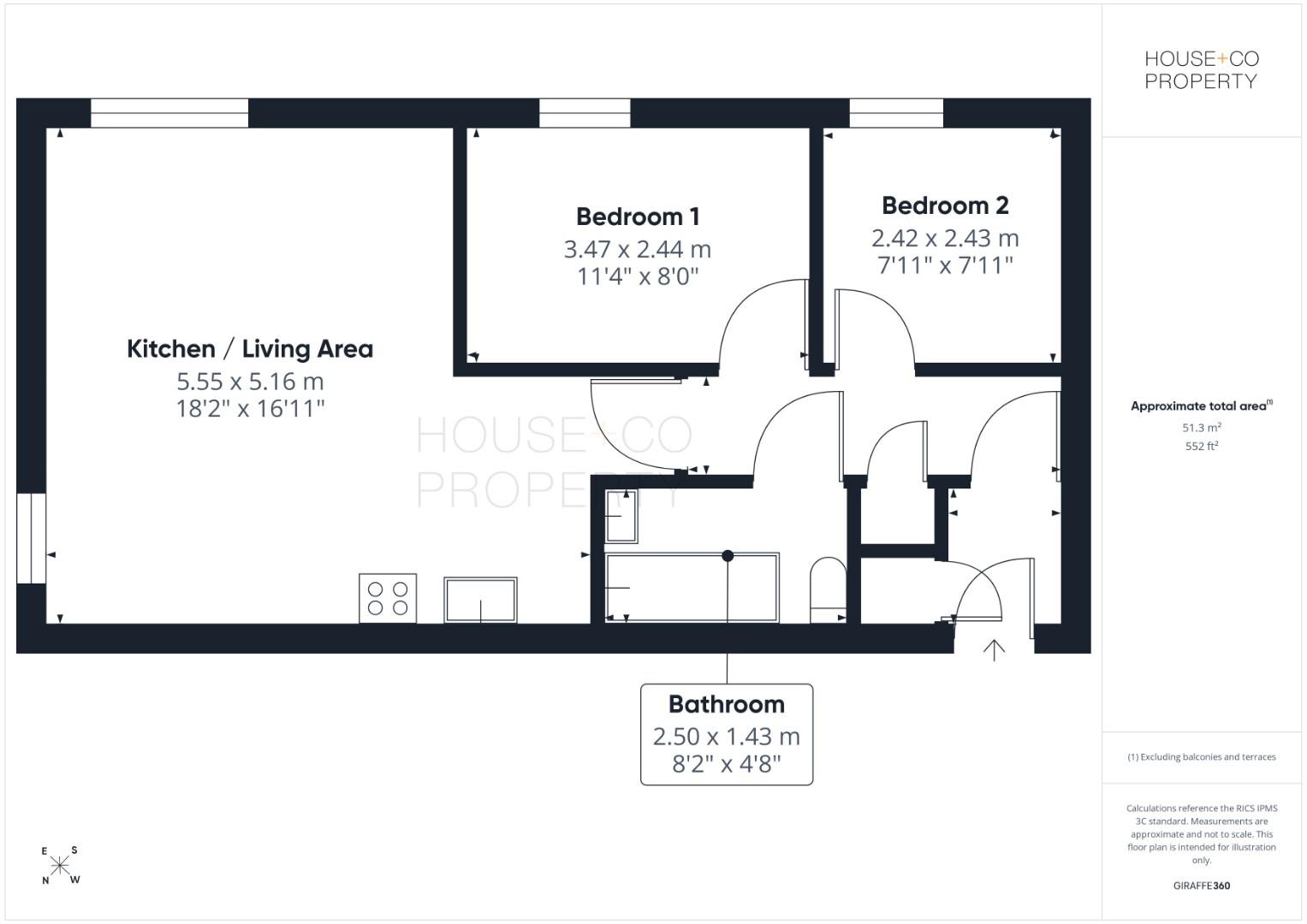 Flat 4, Castle Court Mews, Ducie Road, Bristol floorplan