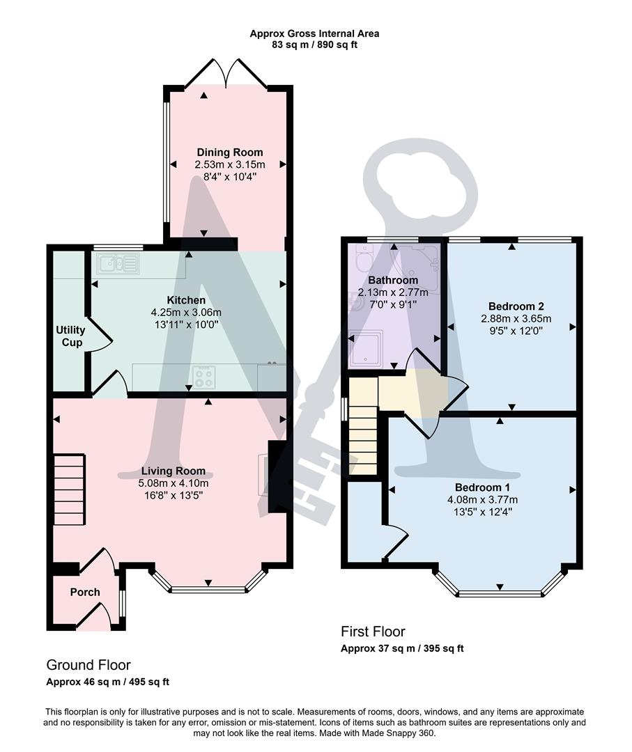 17, Grove Road, Coalville floorplan