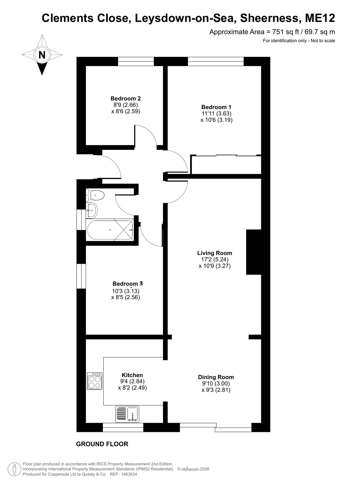 4, St. Clements Close, Sheerness floorplan