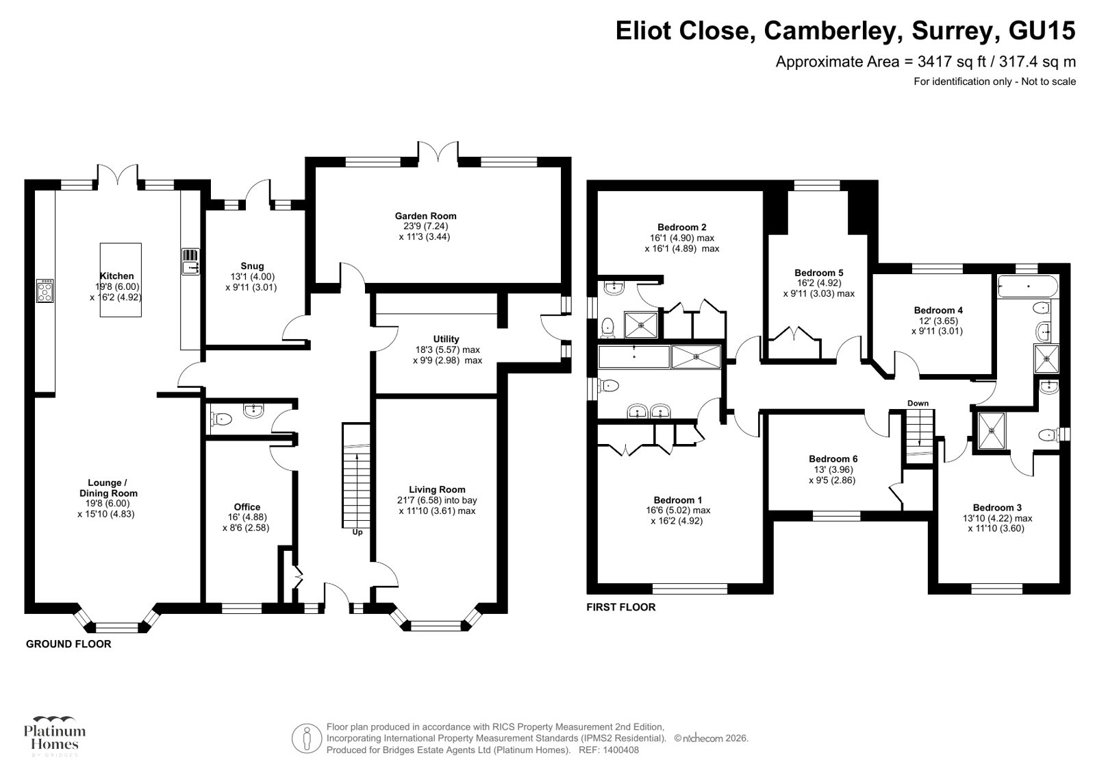 14, Eliot Close, Surrey floorplan