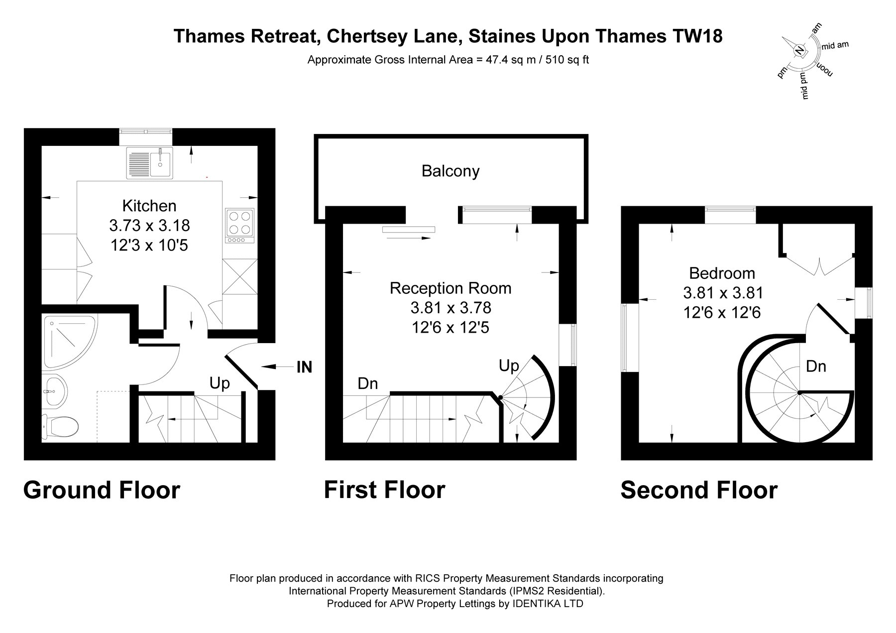 The Turret, Thames Retreat, 141, Chertsey Lane, Surrey floorplan