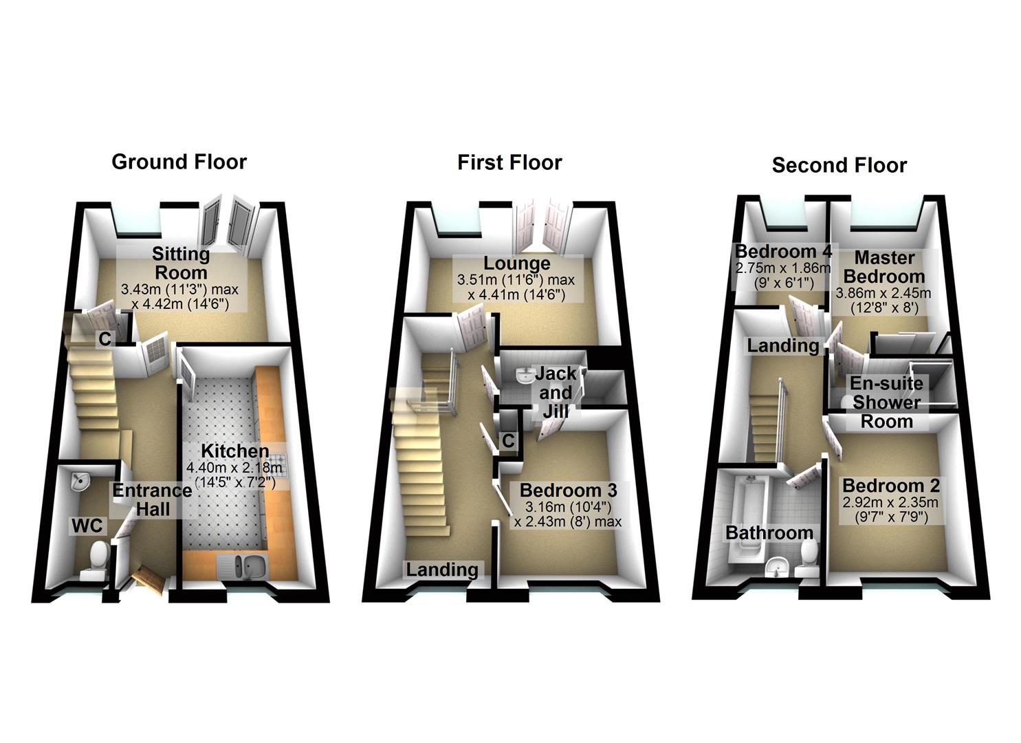 4 Bedrooms Town house for sale in Plover Road, Lindley, Huddersfield HD3